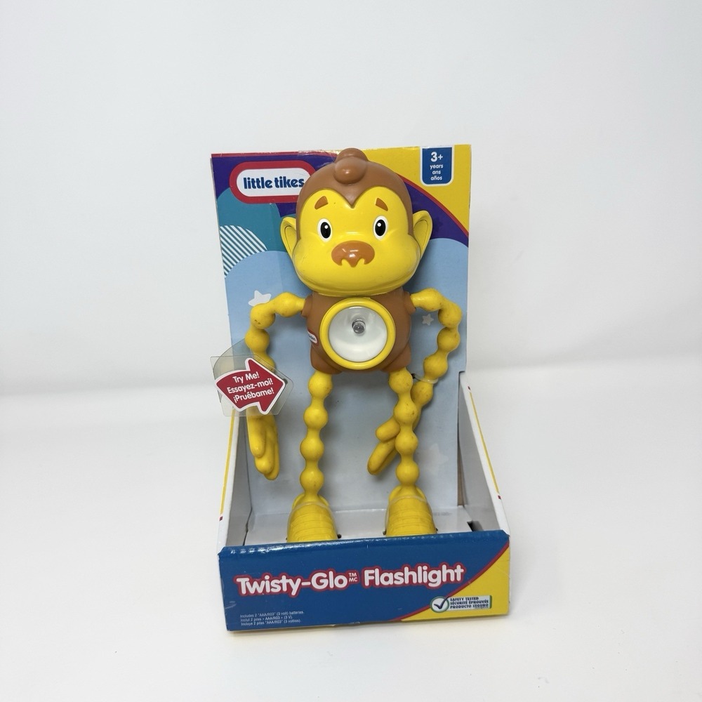 Little Tikes Twisty Glo Saftey Blink Flashlight Monkey Bendy Arm Leg